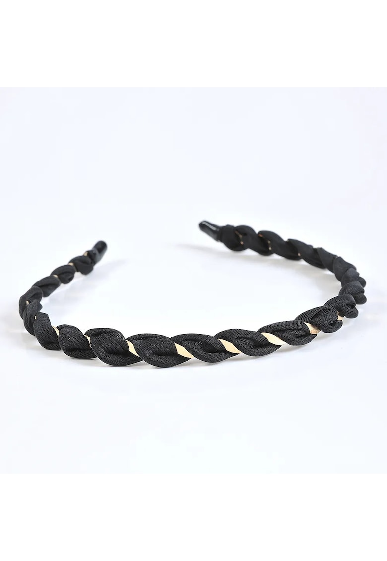 Bentita neagra cu model impletit