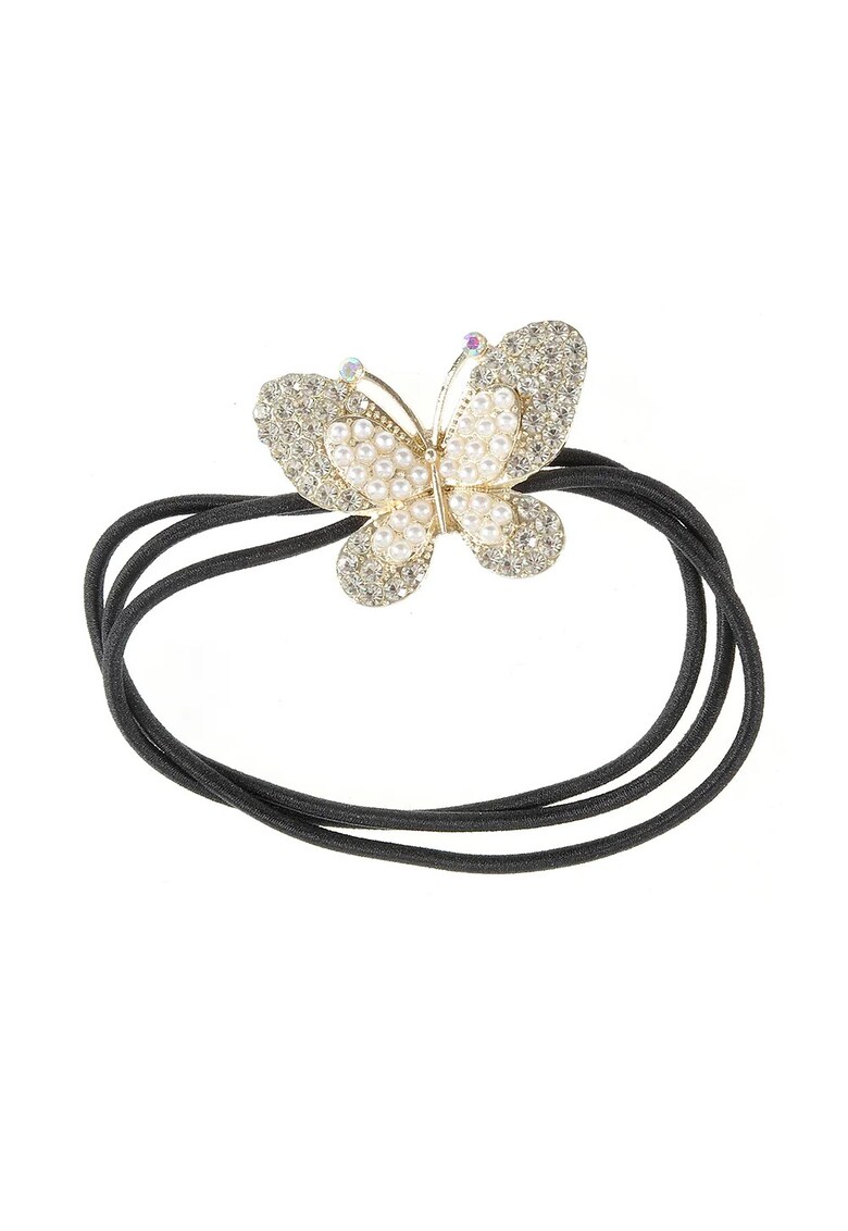 Elastic de par negru cu fluture