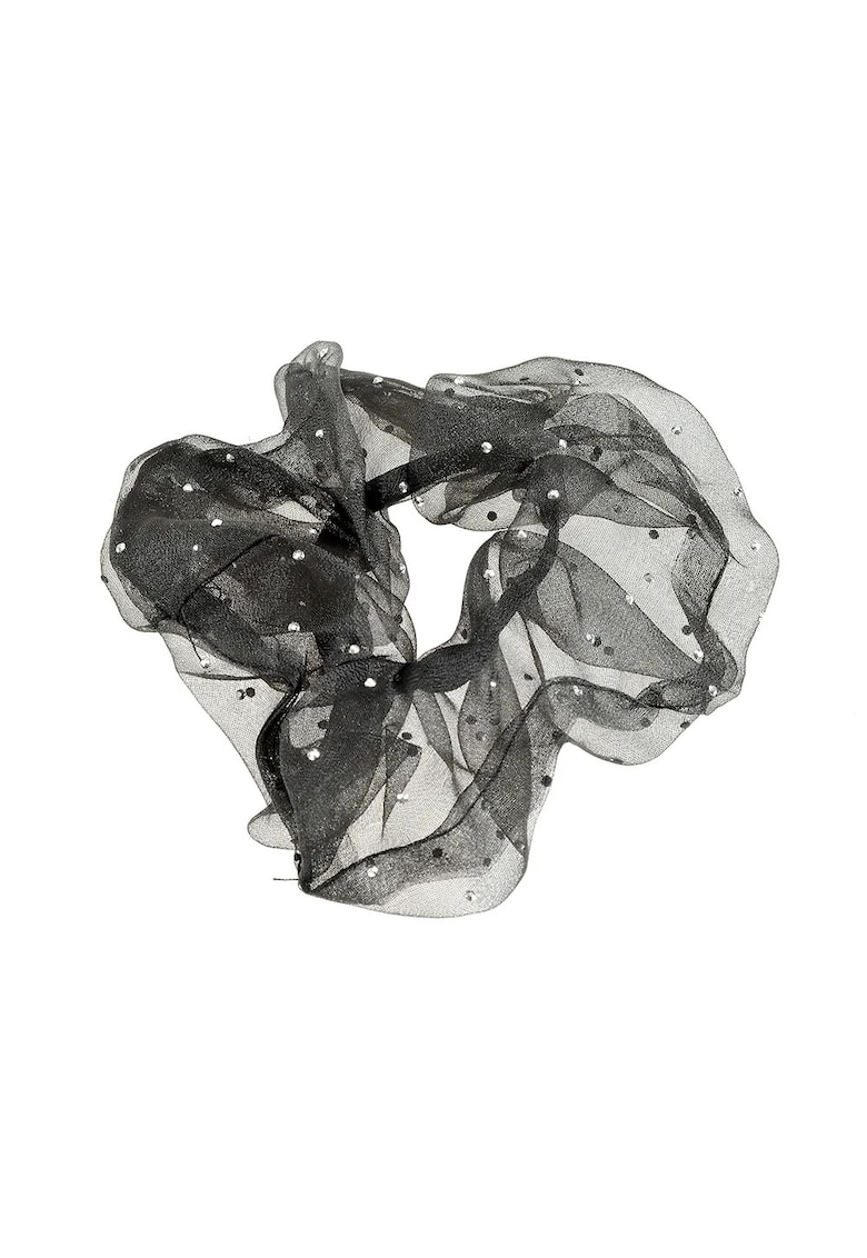 Elastic de par negru cu strasuri aplicate