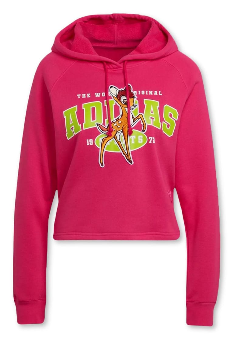 Hanorac dama Disney Bambi - roz - bumbac - cu gluga - broderie - imprimeu -