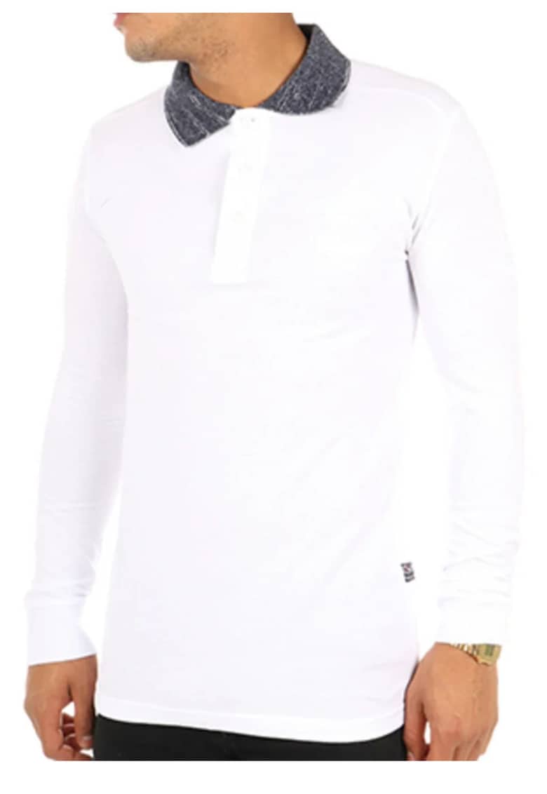 Tricou polo barbati  alb - 100% bumbac - fara model - 3XL -