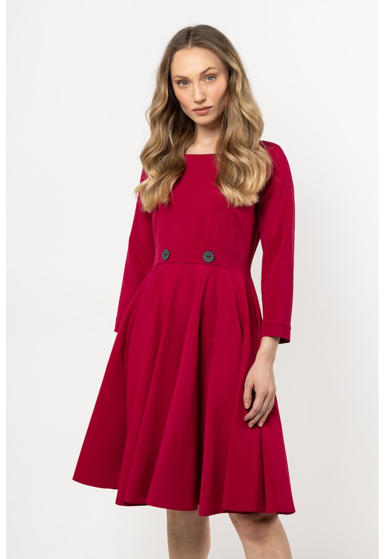 Rochie dama - rosu - poliester-elastan