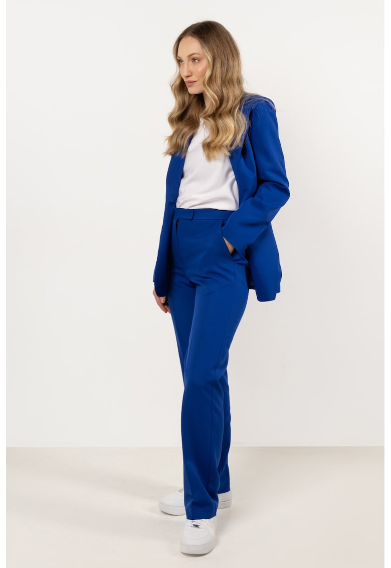 Pantaloni dama - poliester-elastan - Albastru