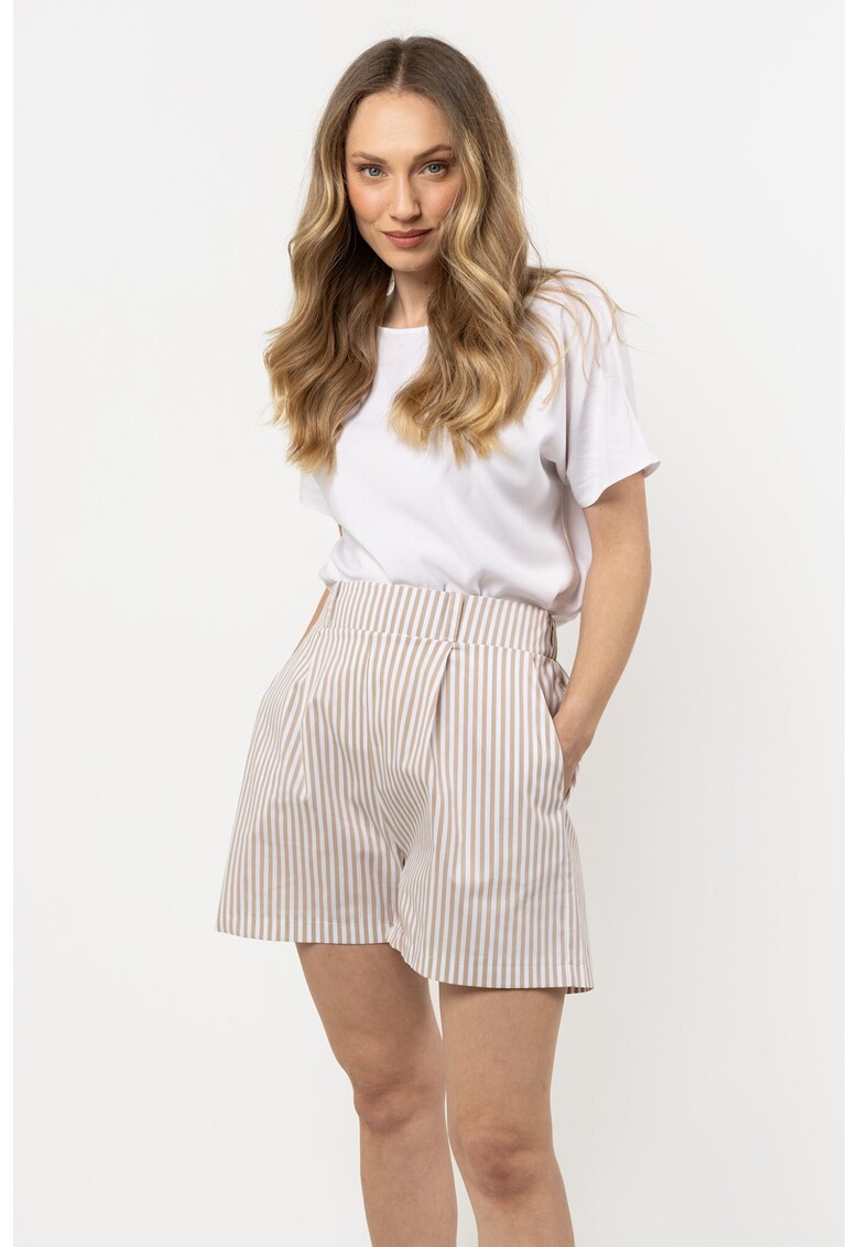 Pantaloni scurti dama - bej - bumbac