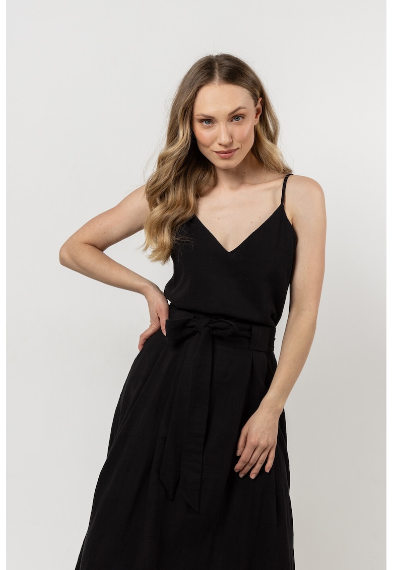 Maiou dama - bumbac - negru