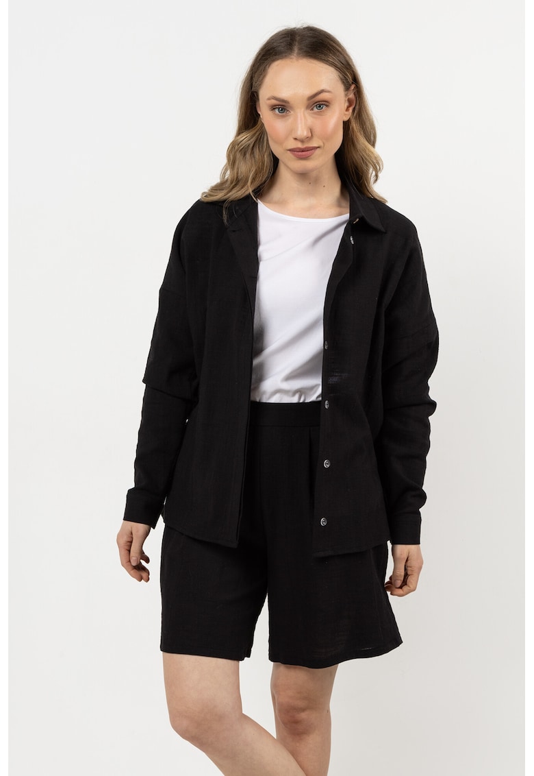 Camasa dama - neagra - din bumbac