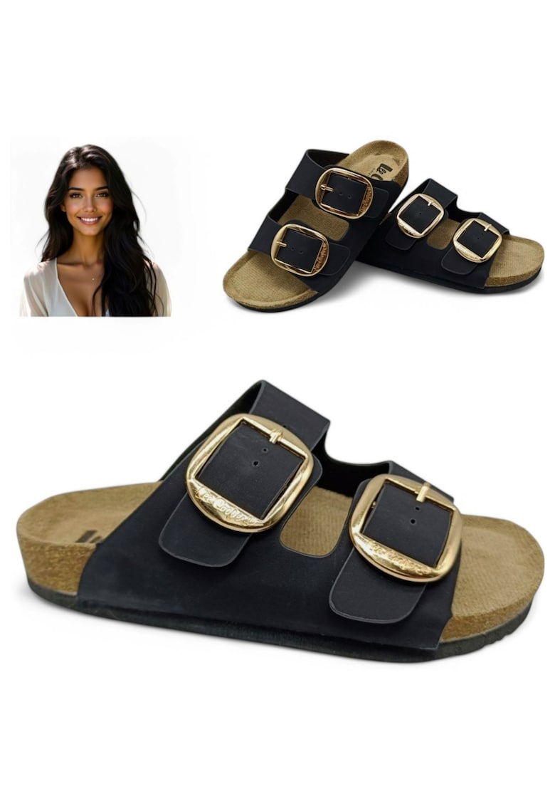 Sandale dama - Negru/Verde - 41