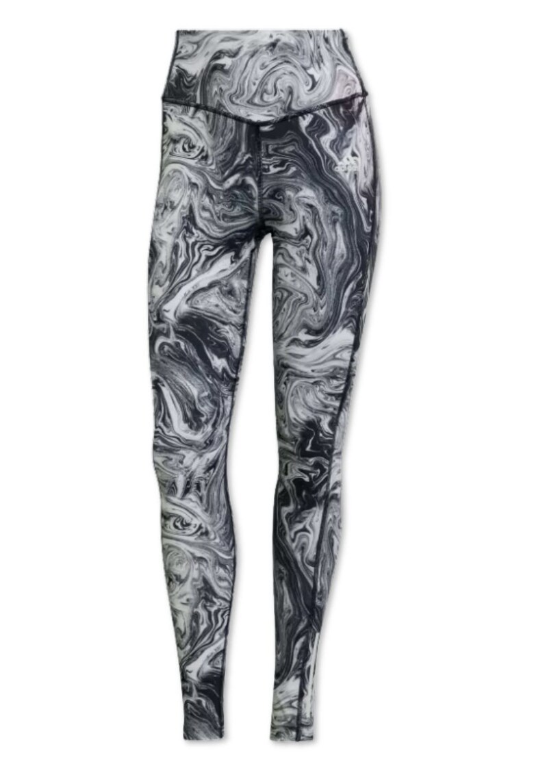 Colanti sport dama gri/alb - elastic - respirabil - poliester reciclat/elastan -