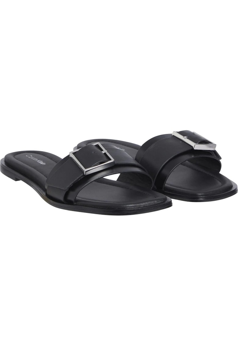 Papuci dama piele naturala - negru
