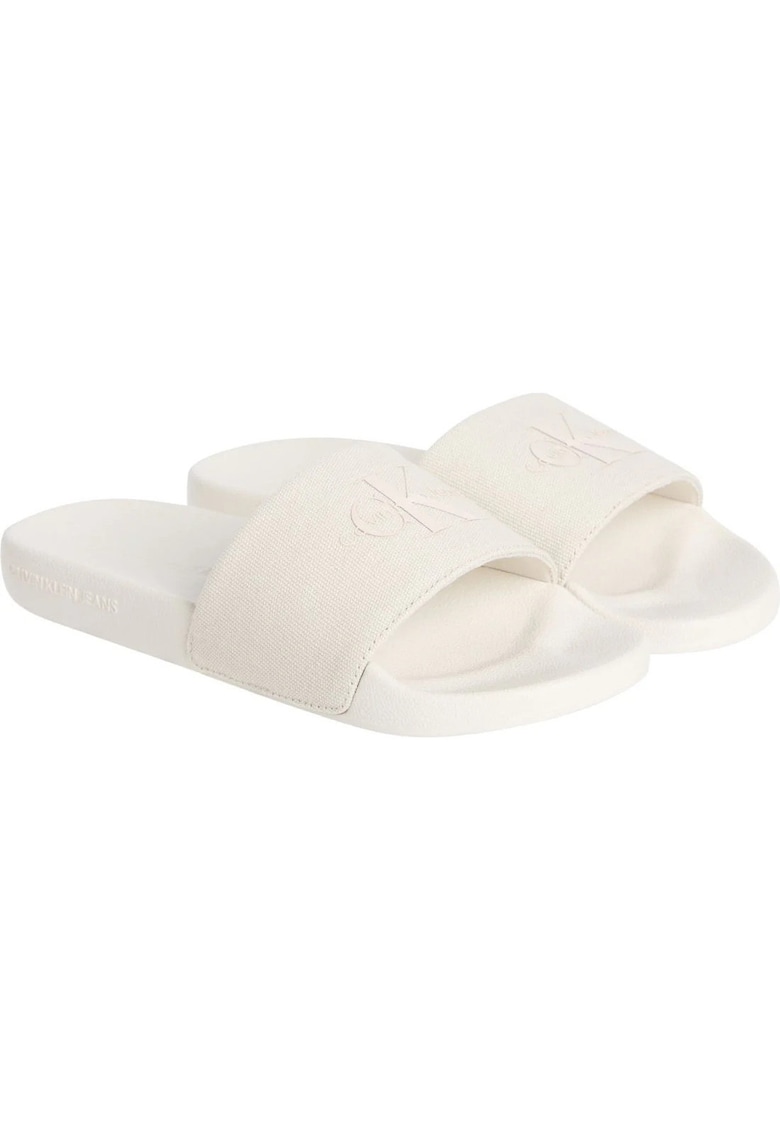 Papuci - casual - bej - bumbac