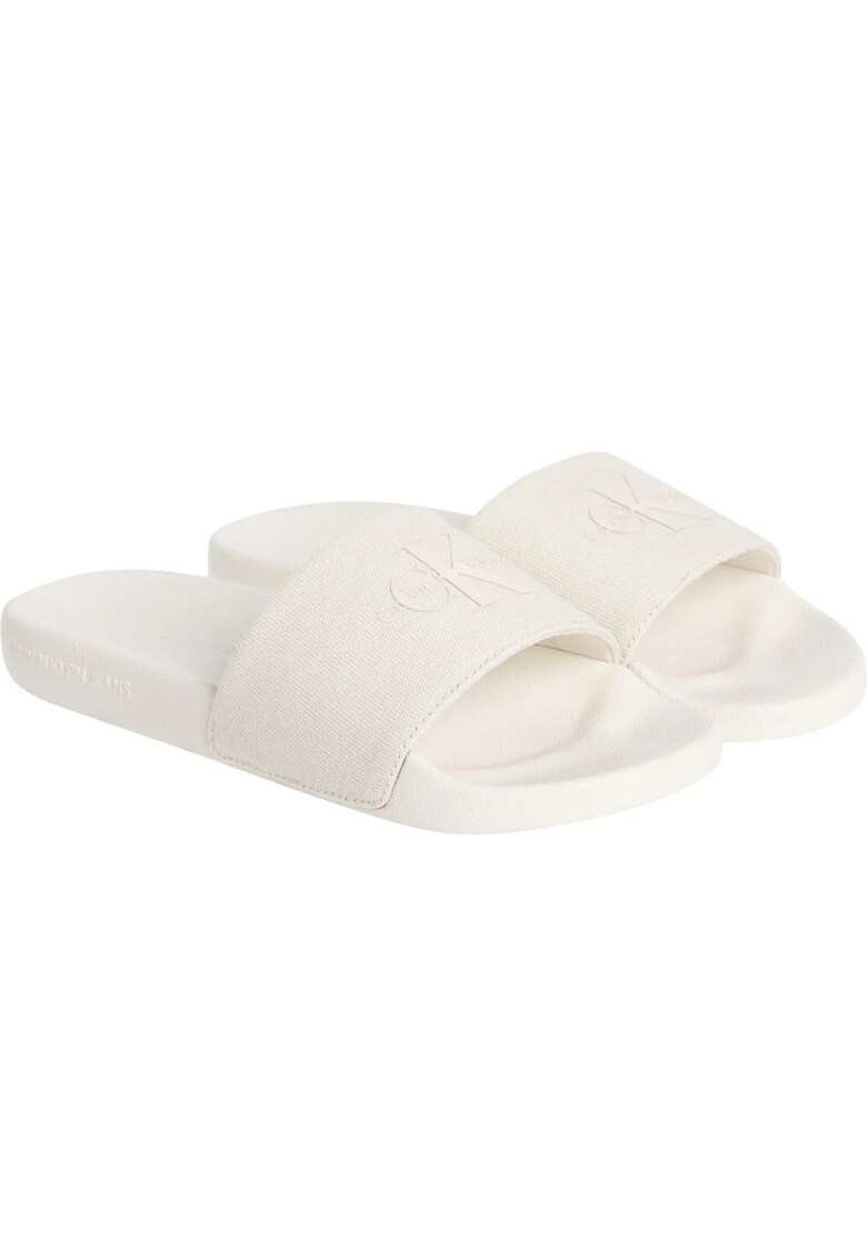 Papuci - casual - bej - bumbac
