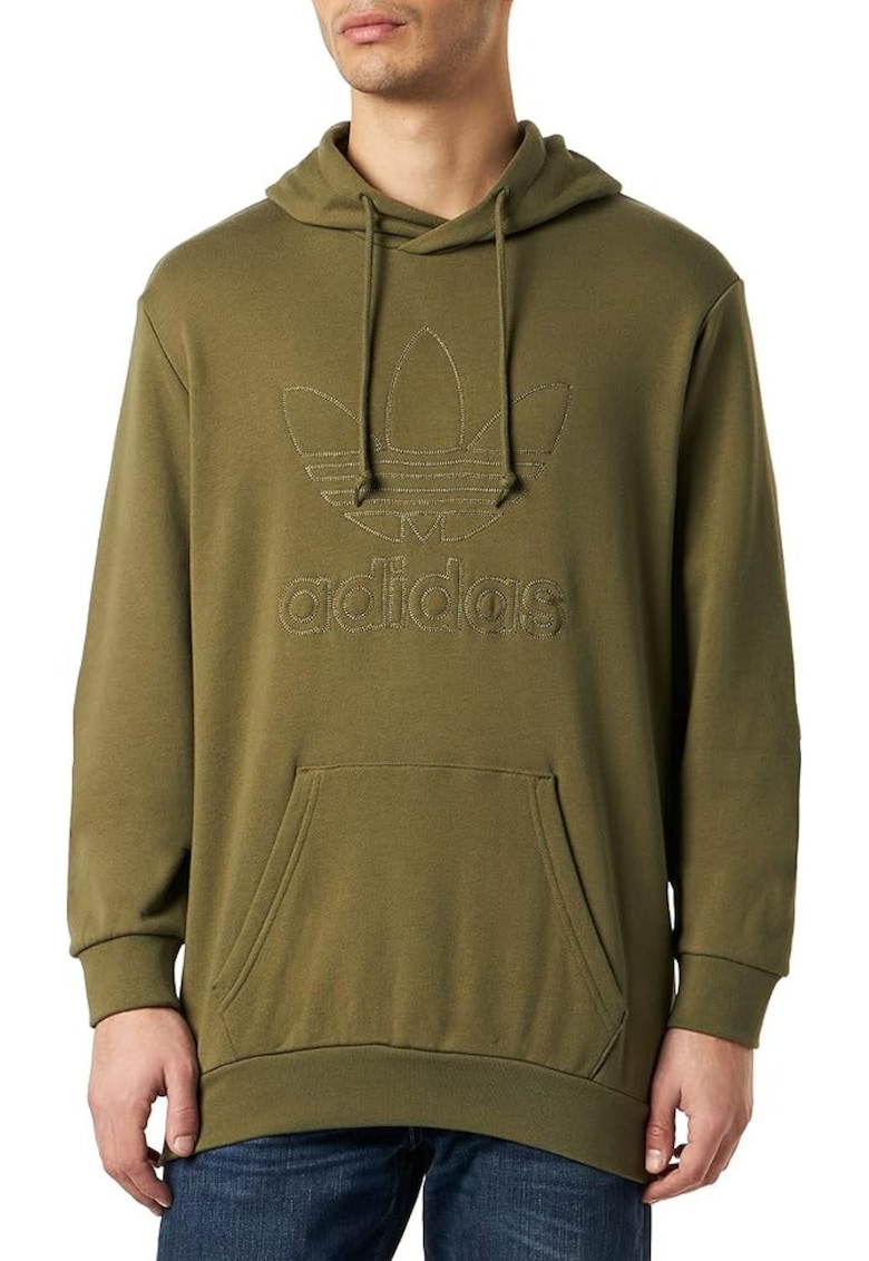 Hanorac barbat - cu gluga - kaki - bumbac -