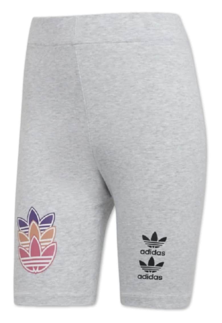 Pantaloni scurti sport gri - bumbac-elastan - design modern - pentru femei -