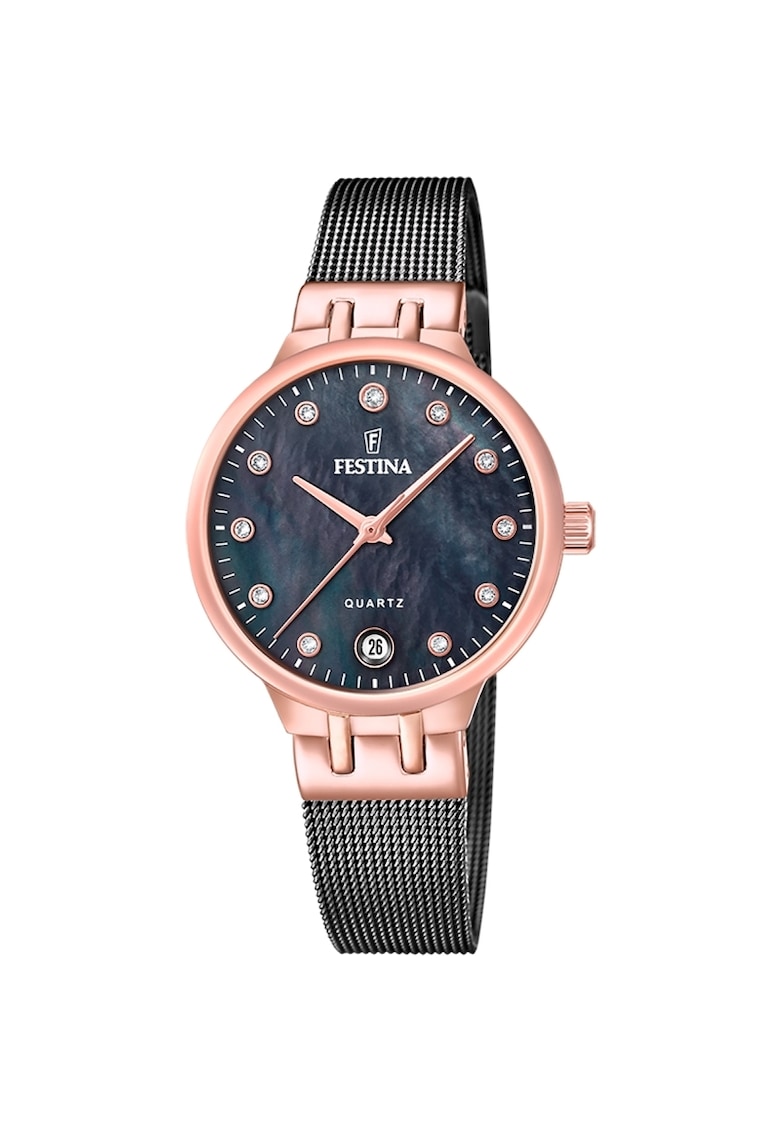 Ceas dama Quartz Rose gold - Gri