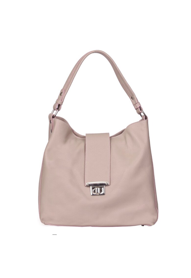 Geanta piele naturala Loredana gri - Bej