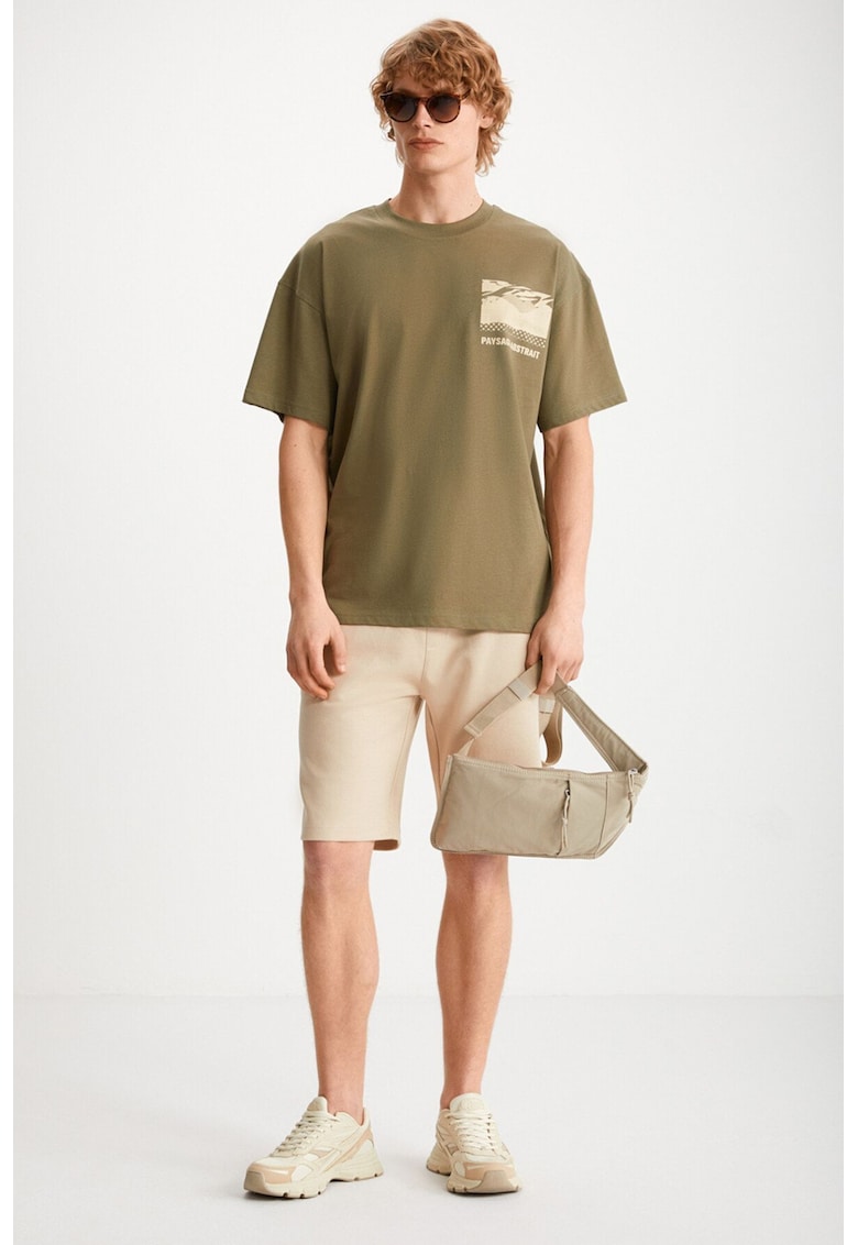 Pantaloni scurti din bumbac cu buzunare laterale