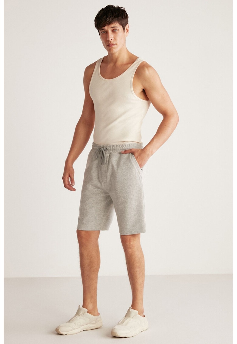 Pantaloni scurti din bumbac cu buzunare laterale