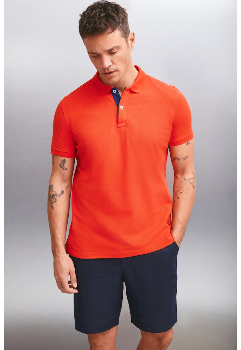 Tricou polo regular fit din bumbac