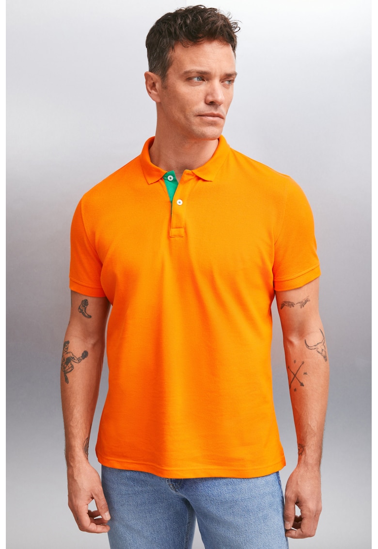 Tricou polo regular fit din bumbac