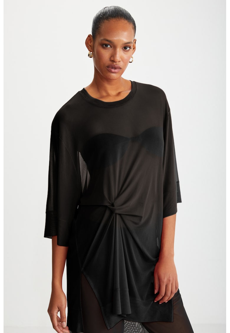 Bluza vaporoasa cu detaliu cu nod Florizel