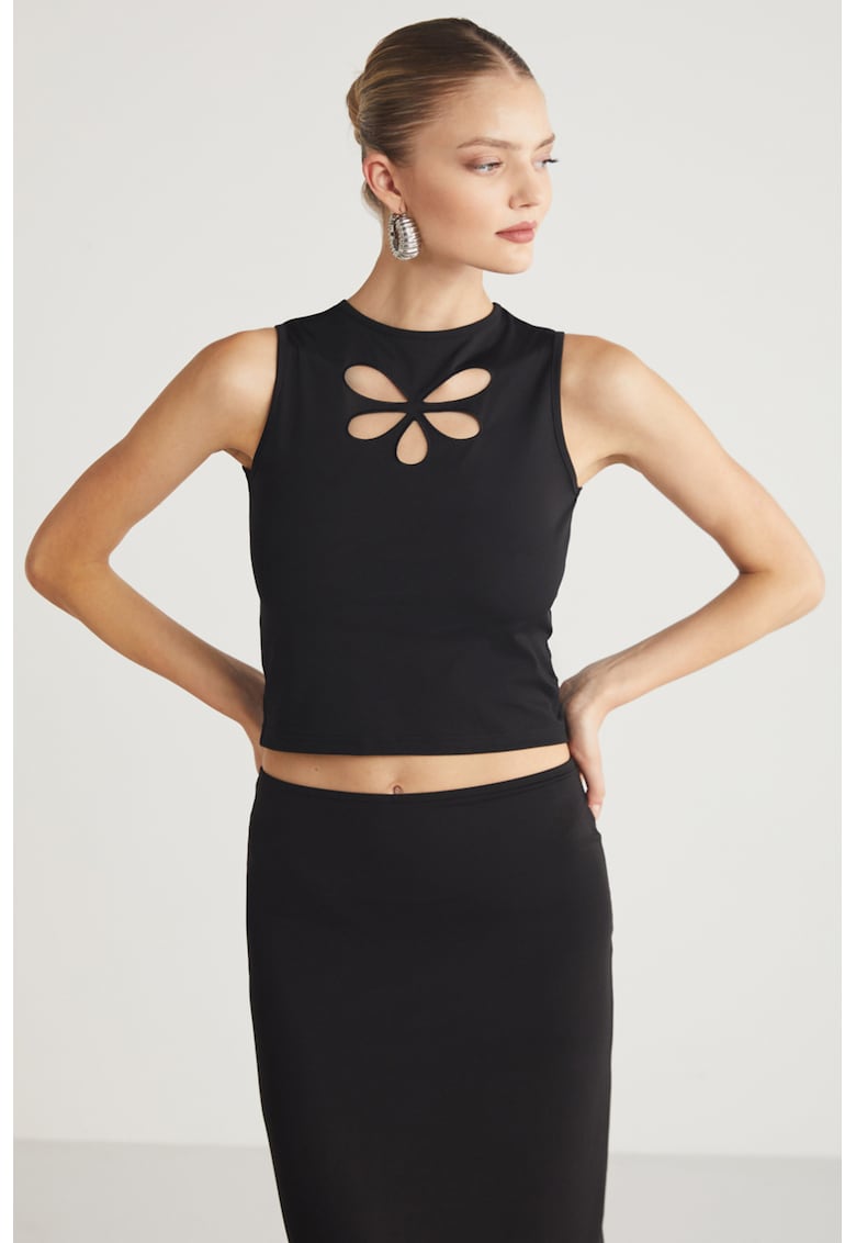 Bluza crop cu decupaje Arlanda