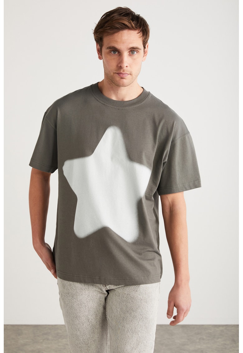 Tricou cu imprimeu cu stea Adan