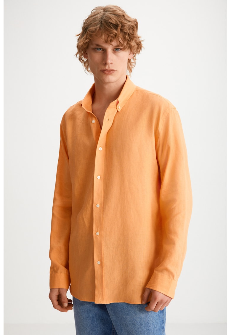 Camasa regular fit din amestec de in Hendra