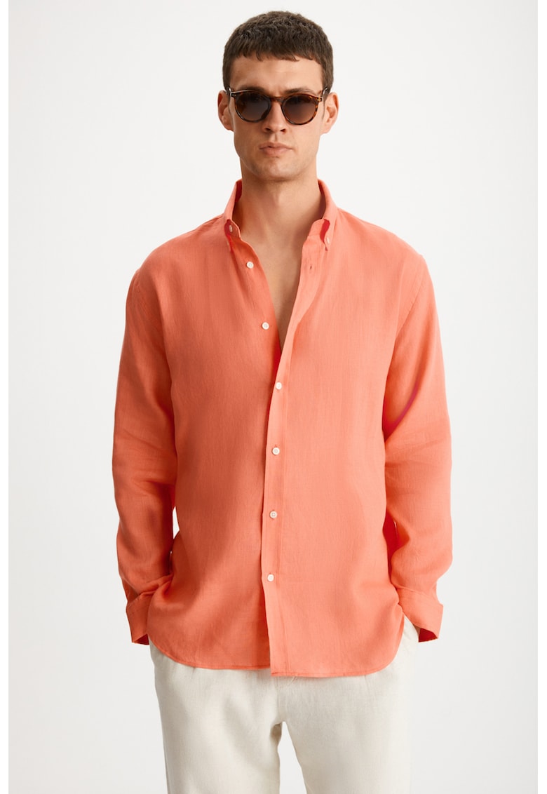 Camasa regular fit din amestec de in Hendra