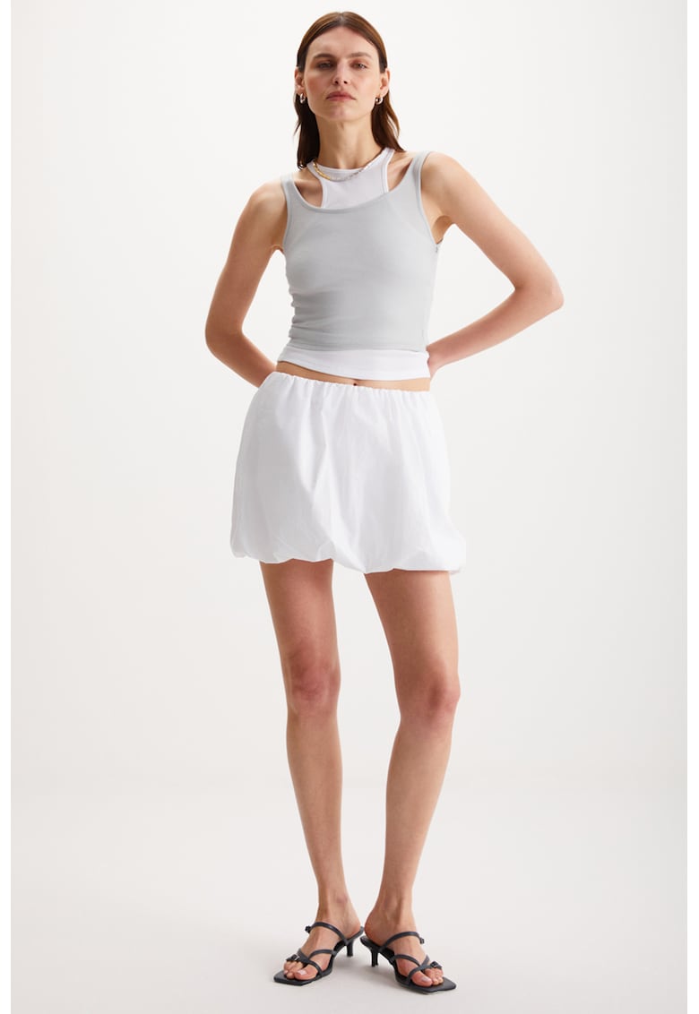 Fusta mini din bumbac cu buzunare