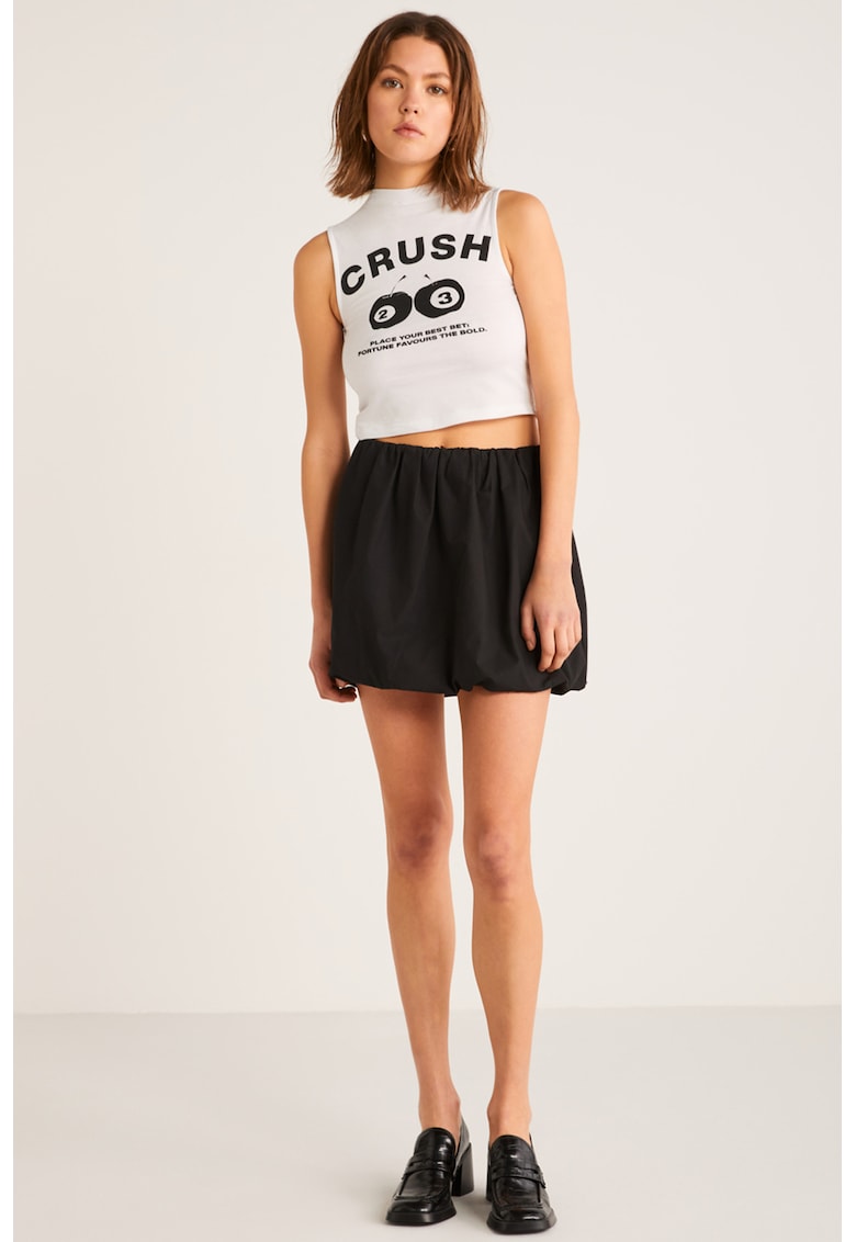 Fusta mini din bumbac cu buzunare