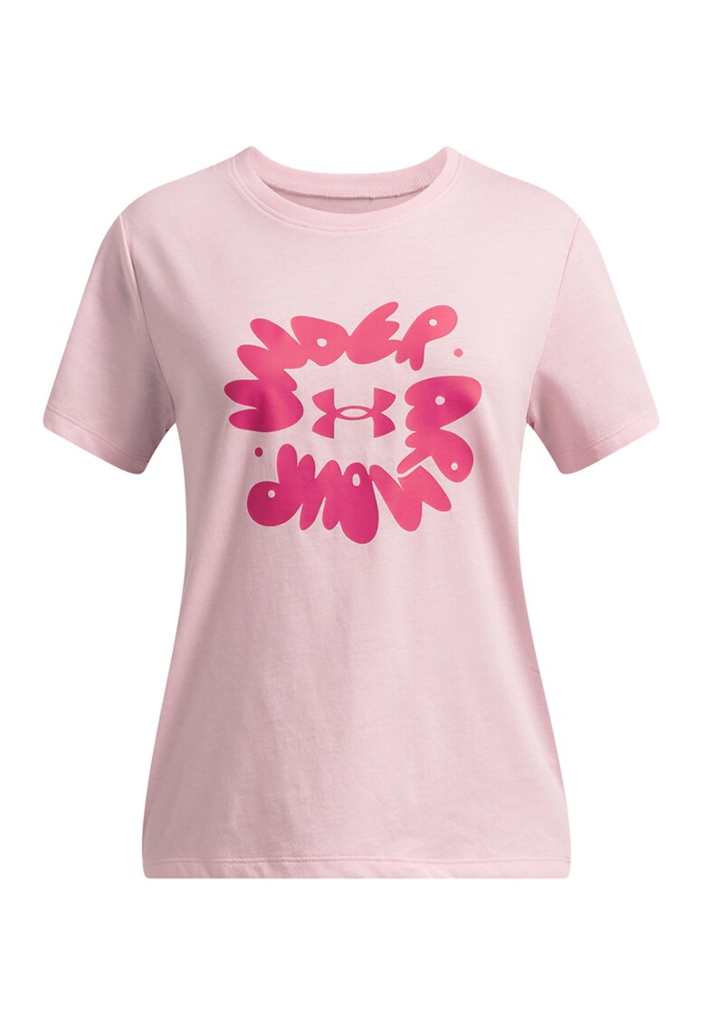 Tricou lejer cu logo Bubble - Fucsia/Roz pastel