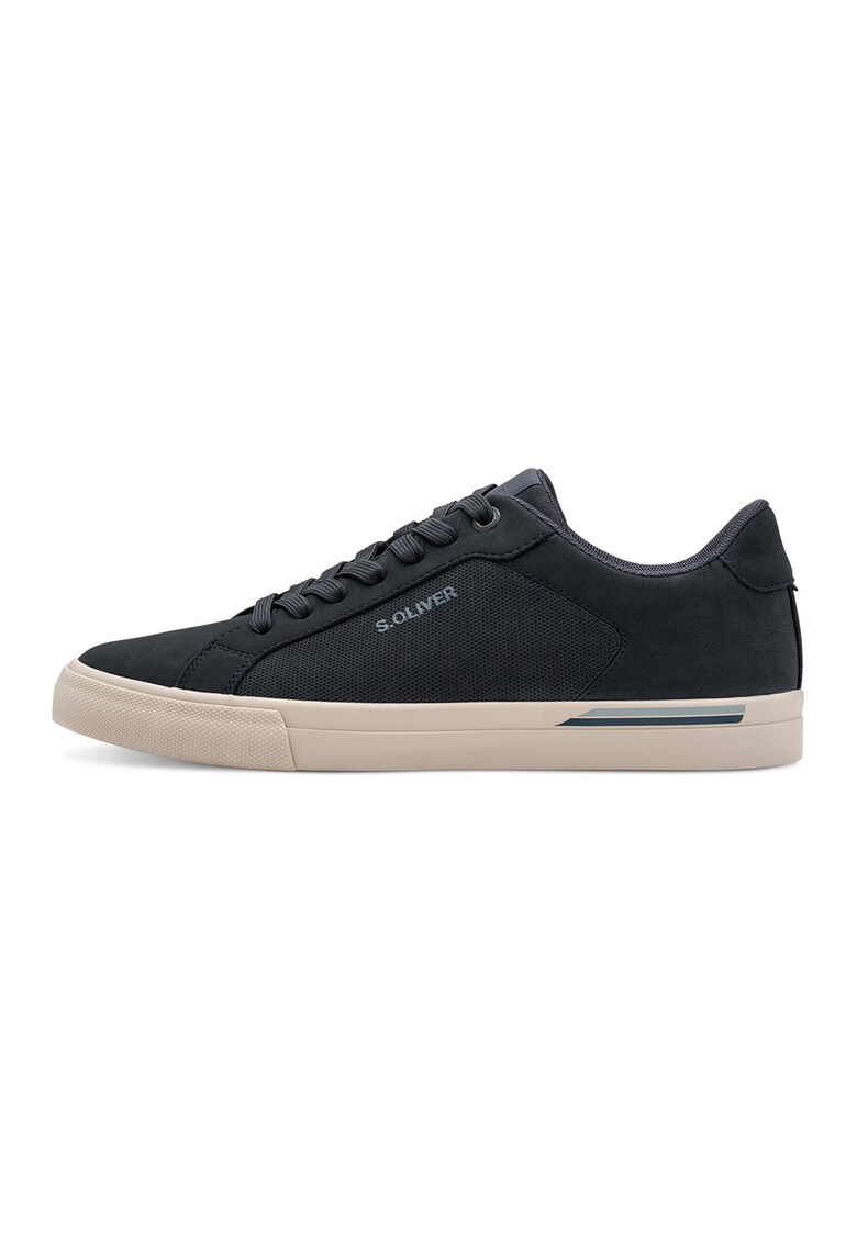 Pantofi sport low-cut din piele ecologica - Albastru inchis