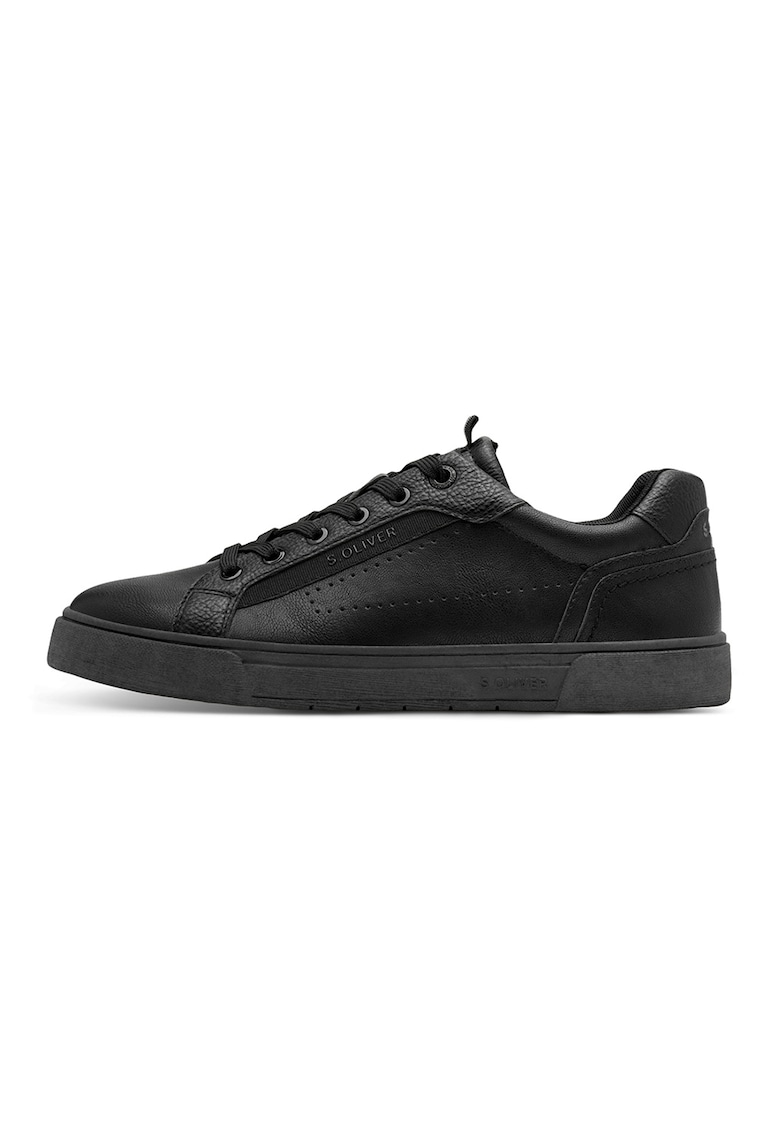 Pantofi sport low-cut de piele ecologica - Negru