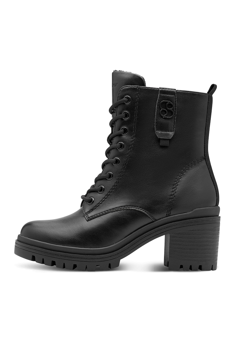 Ghete de piele ecologica cu toc masiv