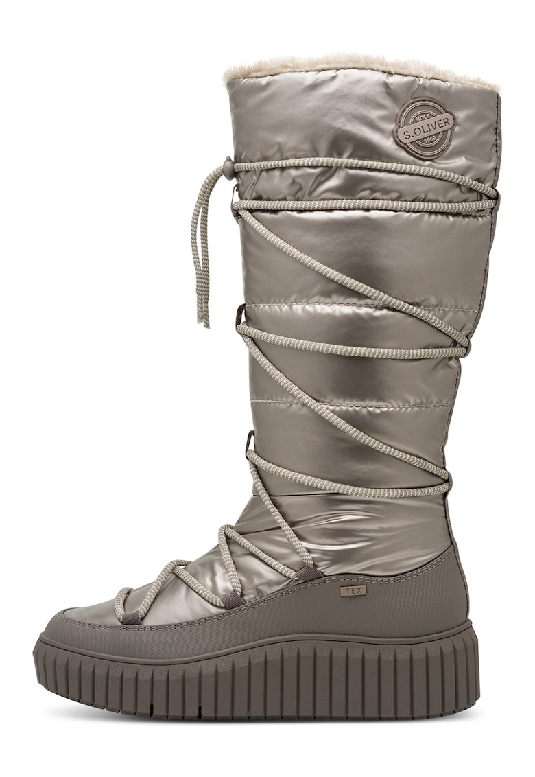 Cizme mid-calf de iarna - cu fermoar