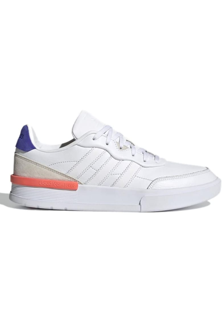 Pantofi sport barbati - Clubcourt - piele naturala - alb - set cu sireturi si velcro
