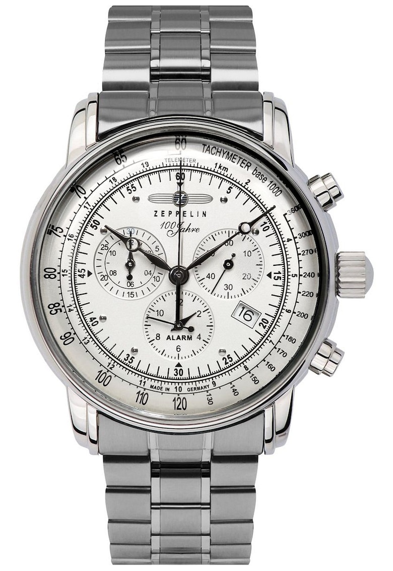 Ceas 7680M-B-1 - argintiu - 5 ATM - bratara din inox