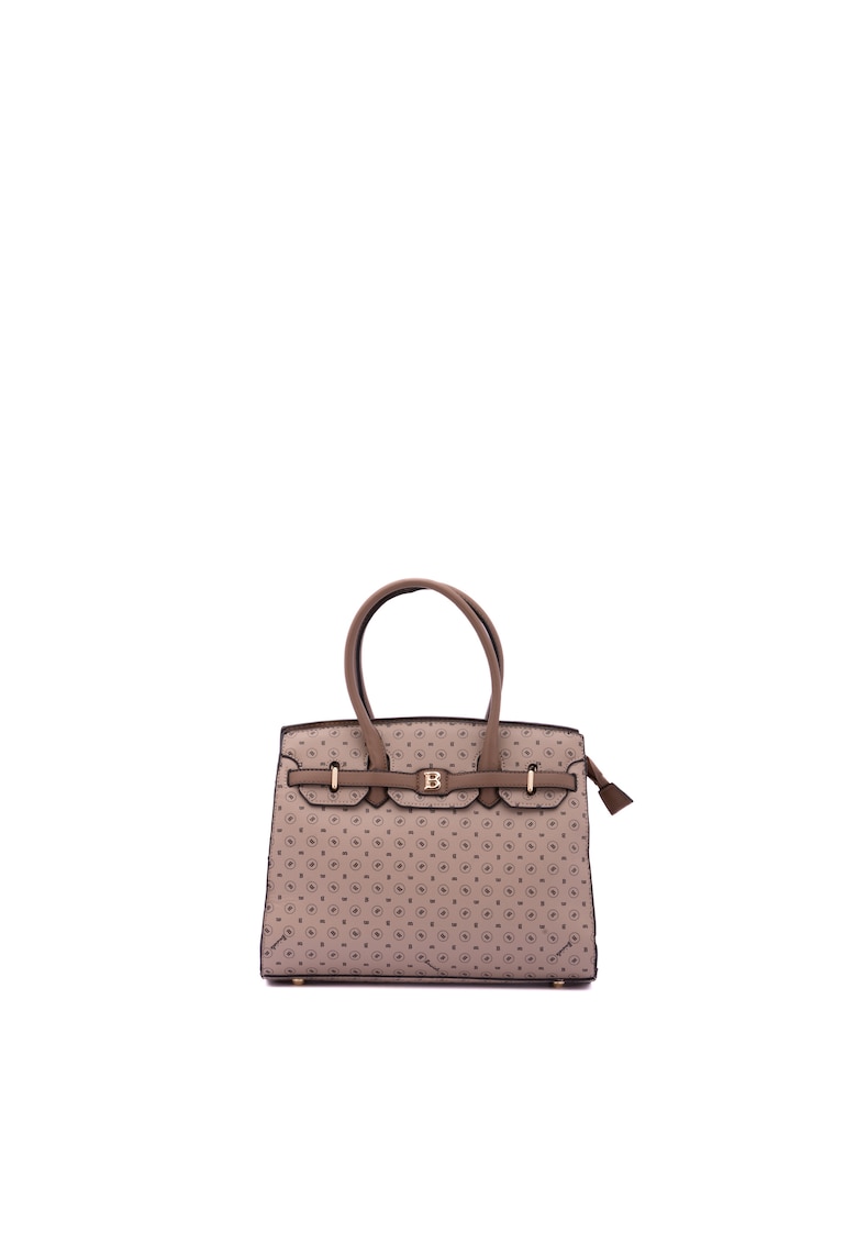 Geanta shopper din piele ecologica cu model logo