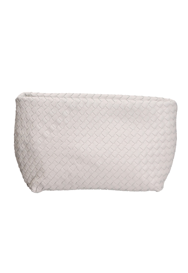 Geanta shopper de piele cu aspect tesut