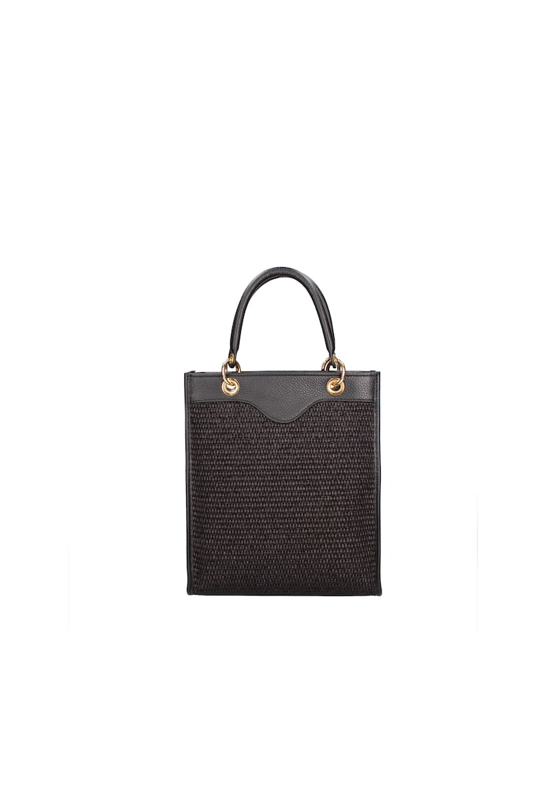 Roberta Rossi Geanta crossbody cu garnituri din piele - Negru