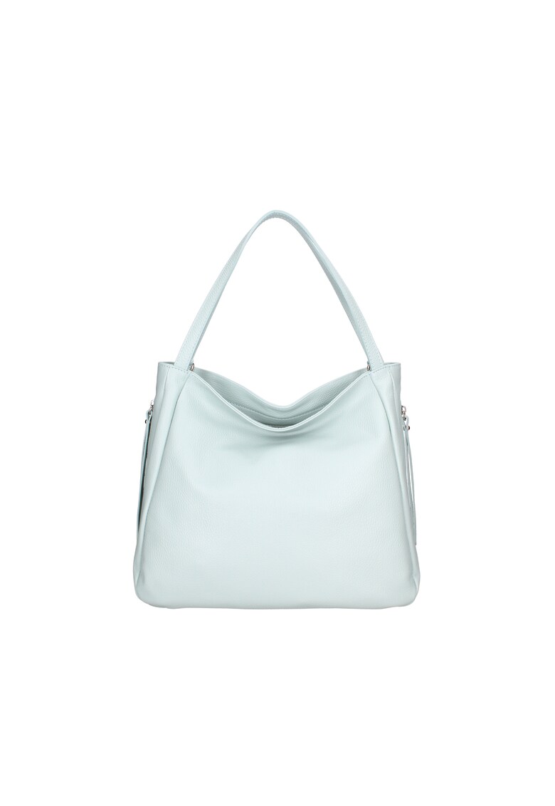 Geanta hobo din piele - Albastru deschis