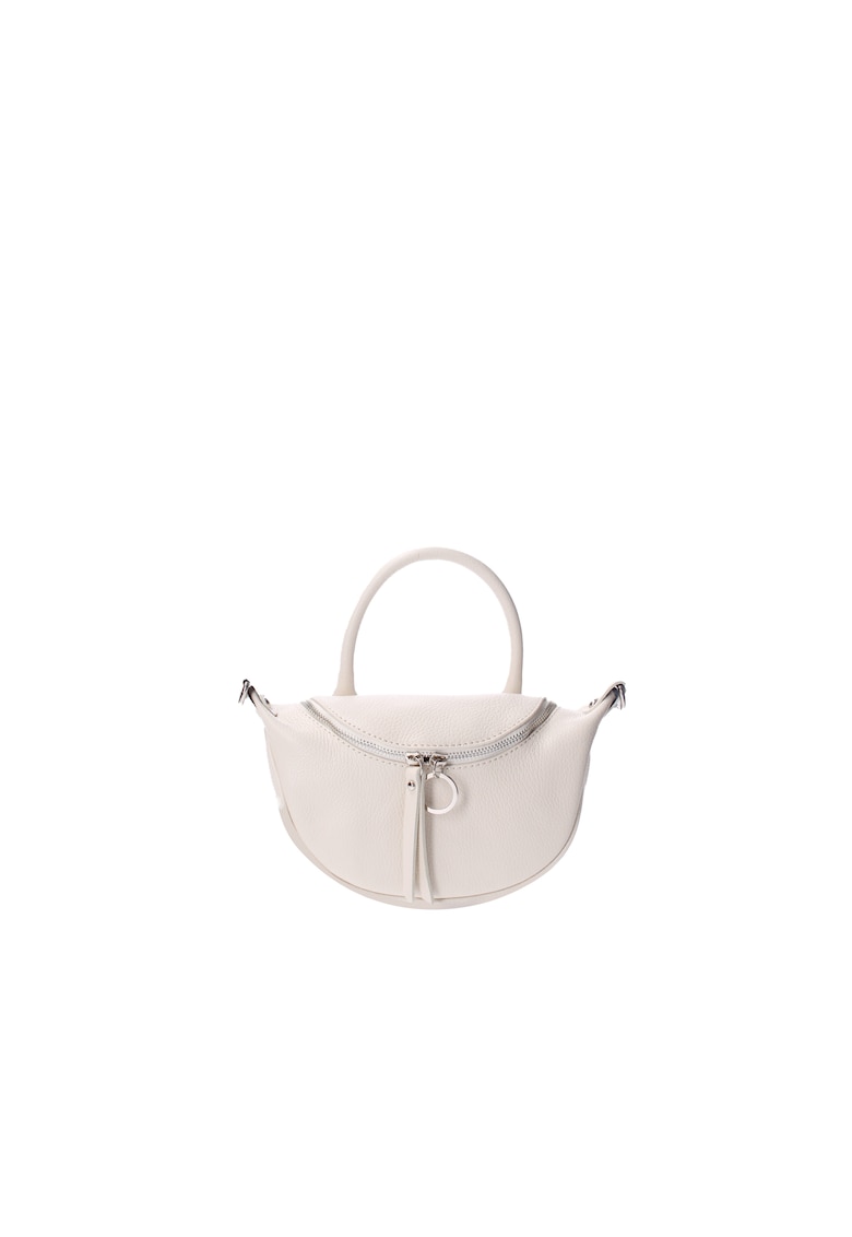 Viola Castellani Geanta crossbody de piele - Bej deschis