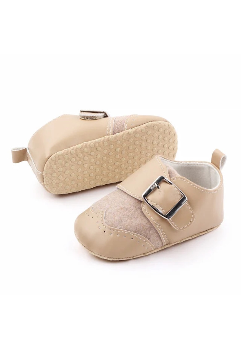 Pantofi Cu Catarama - Elegant - Piele ecologica - Baieti - Crem - Crem