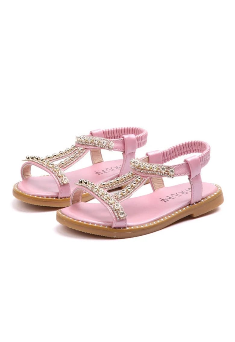 Sandale Sidefate - Cu Strasuri - Piele ecologica - Casual - Fete - Roz