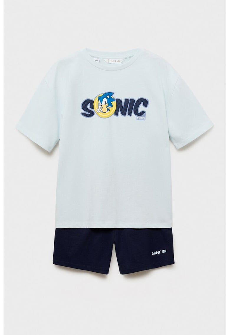 Pijama cu pantaloni scurti si imprimeu desene animate Pijama cu pantaloni scurti si imprimeu desene animate