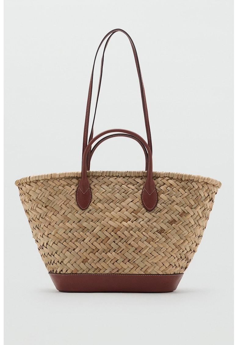 Geanta shopper cu aspect crosetat