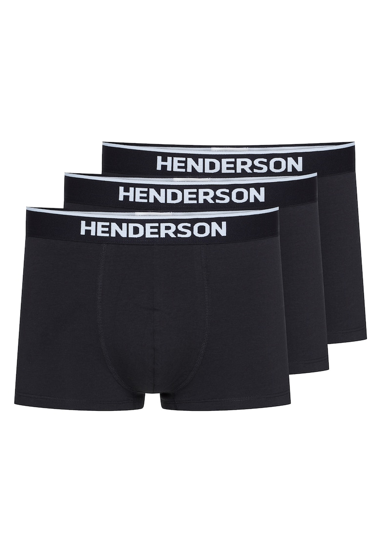 Set 3 perechi boxeri barbati - Bumbac organic - Negru -