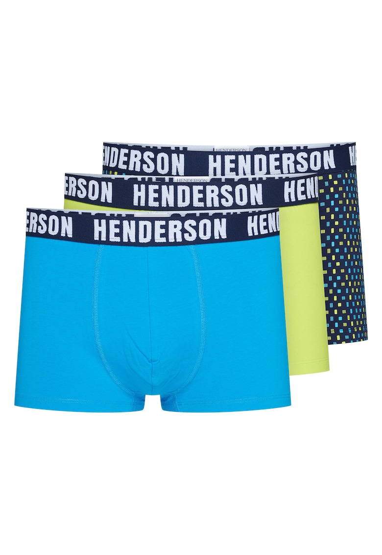 Set 3 perechi boxeri pentru barbati - Albastru/Verde - Bumbac