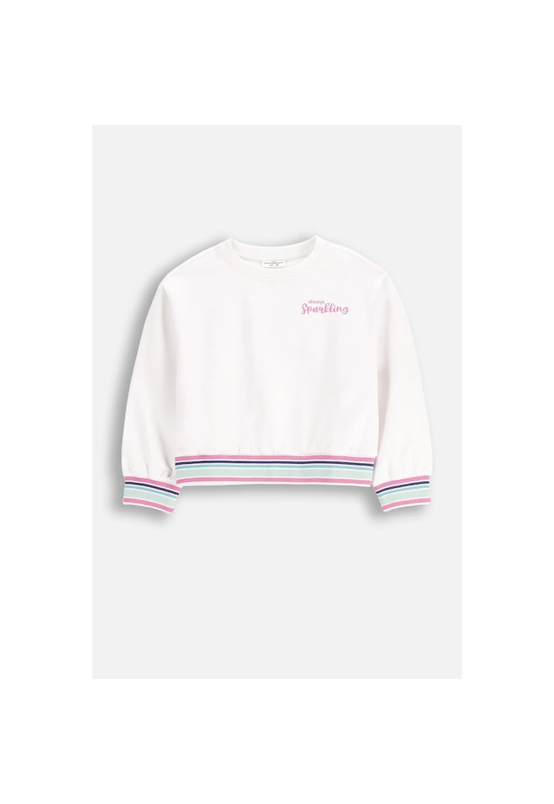 Bluza sport cu design inovator - Alb/Roz