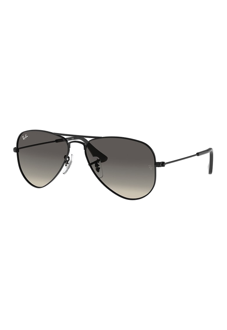 Ochelari de soare aviator cu lentile polarizate si rama metalica - Negru